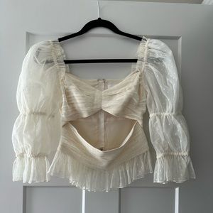 LPA - Dolores Top in Ivory. Bought from Revolve in 12/2022. Worn once for 3 hrs